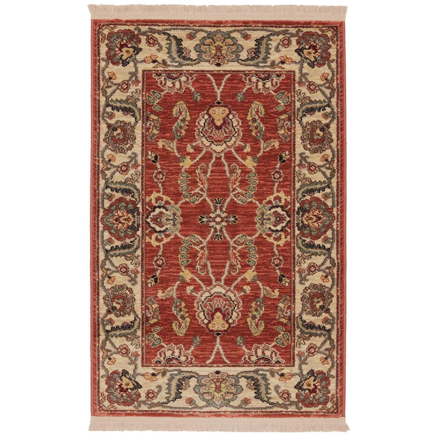 Karastan Rugs Ashara 2'6x8' Agra Red Rug Runner Darvin Furniture Rug